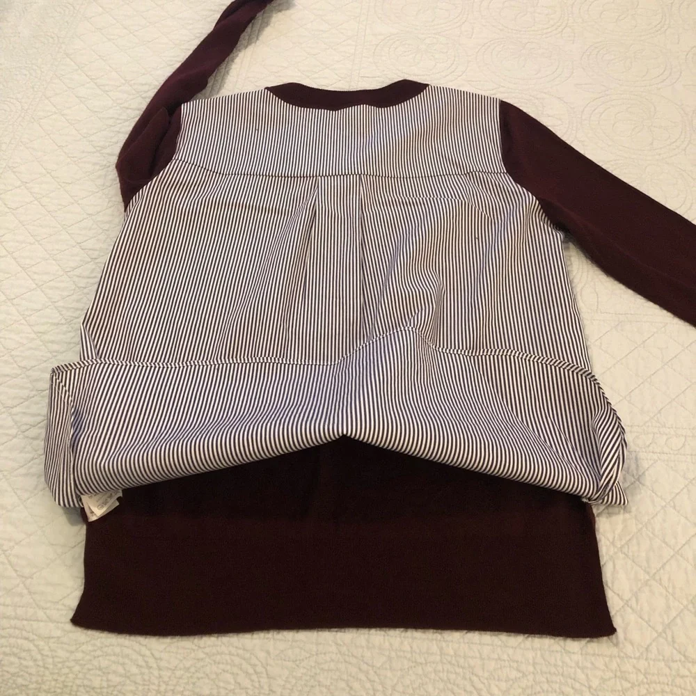 J Crew Mixed Media merino wool sweater top. Size XS.